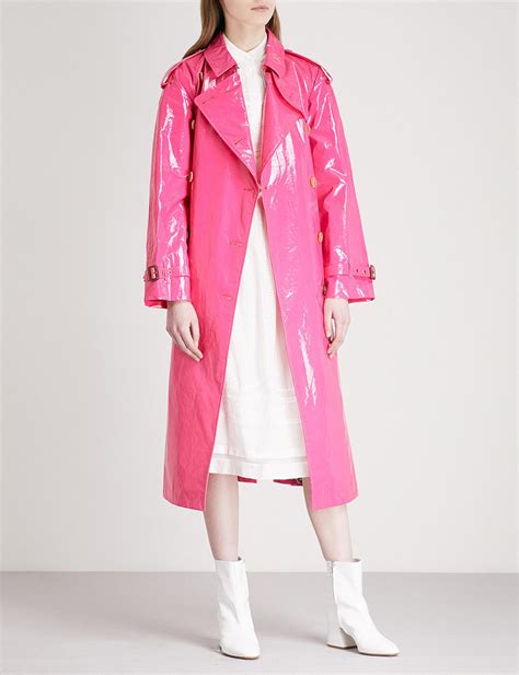 burberry pink patent coat|burberry coats over stock.